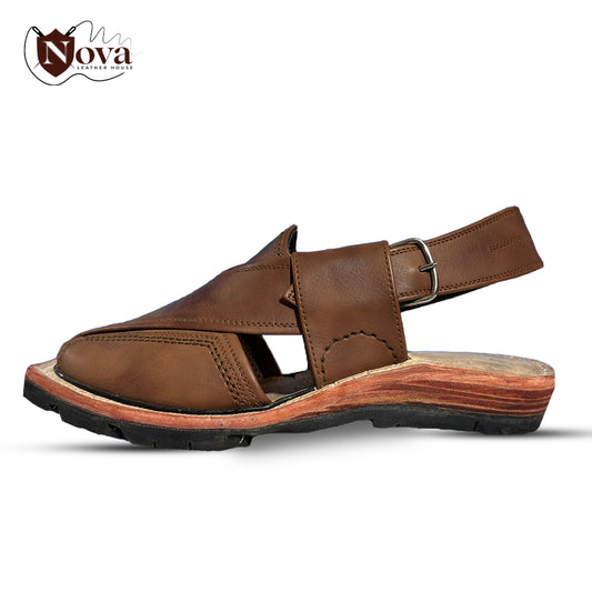 Authentic Leather Norozi Chappal Commando Traditional Peshawari Design, 👑