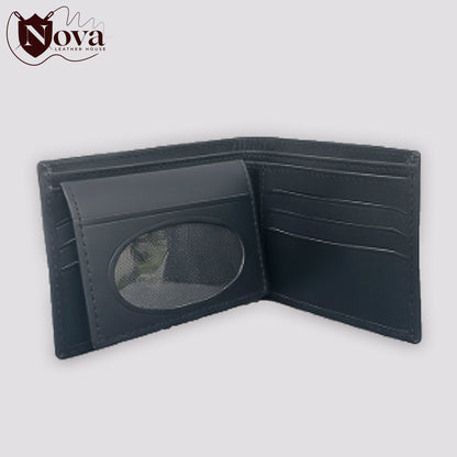 Cow Leather Man's  Wallets Black