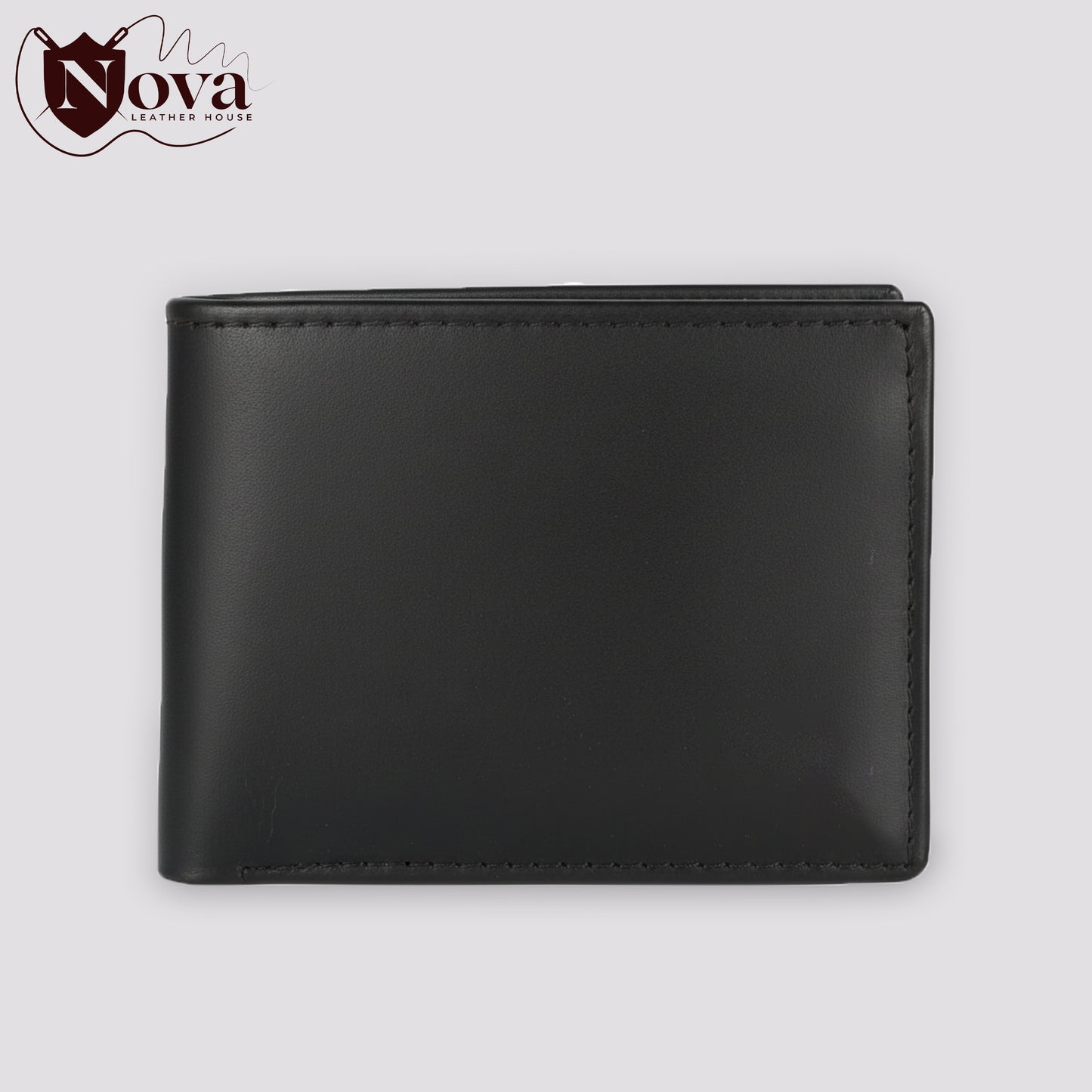 Cow Leather Man's  Wallets Black