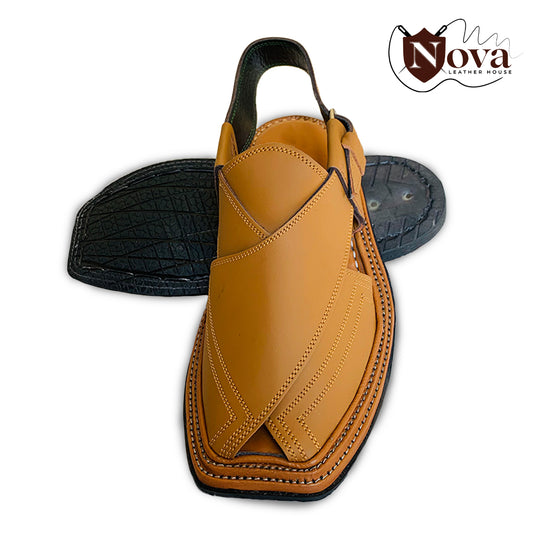 Triple Gear Cpataan color Handmade Peshwari  Chappal 👑
