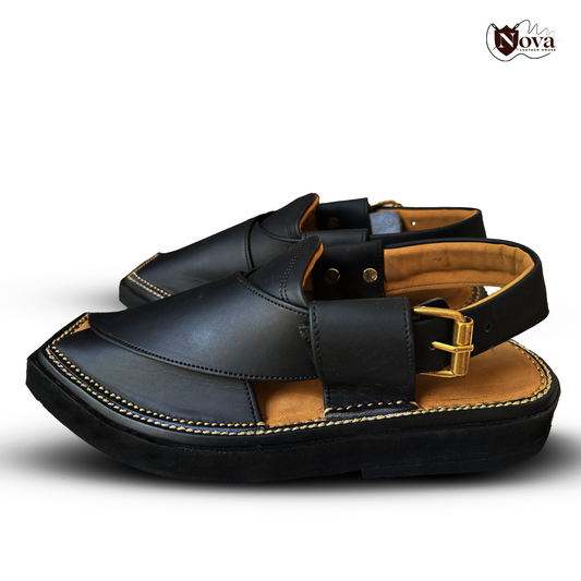 Kaptaan Chappal Black👑
