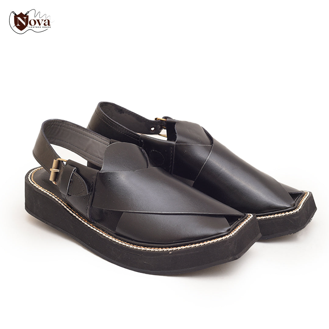 Captain Handmade Peshwari Black Chappal 👑