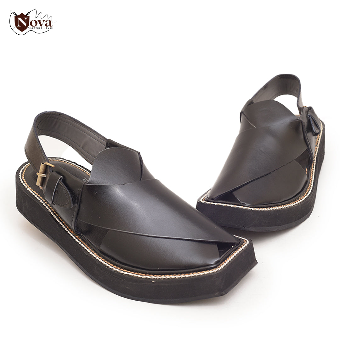 Captain Handmade Peshwari Black Chappal 👑