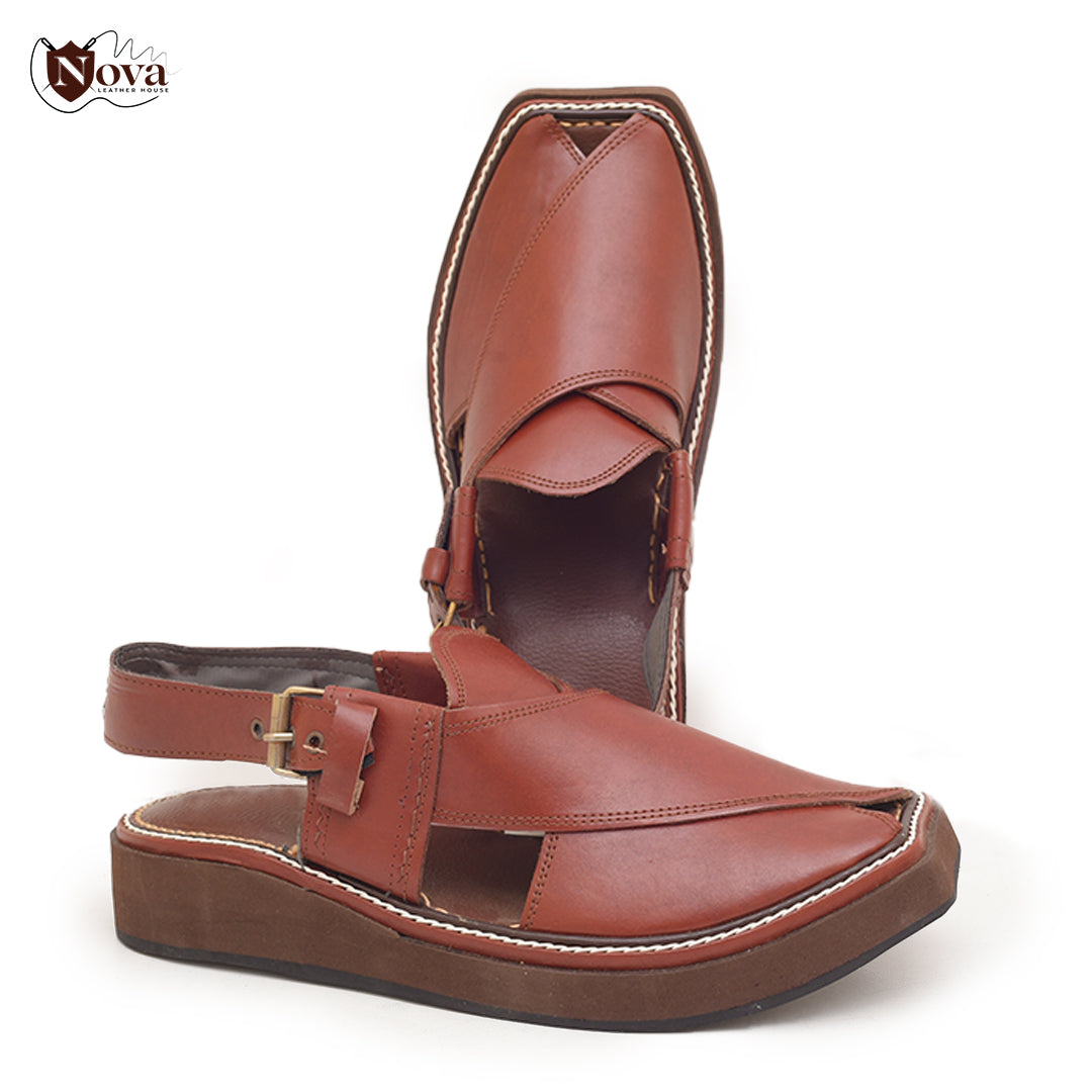 Captain Handmade Peshwari Brown Chappal 👑