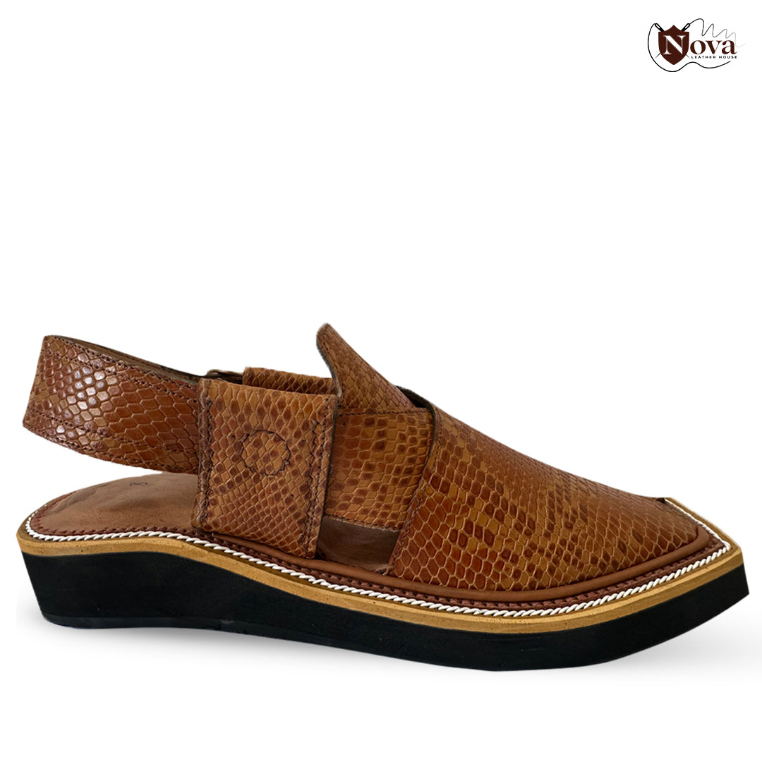 Snake Leather Kaptaan Chappal