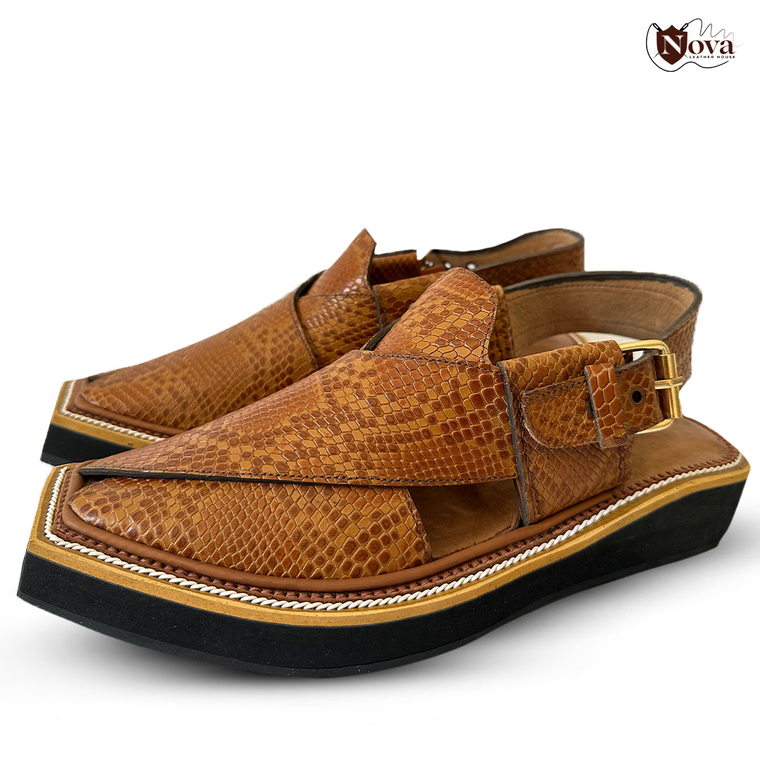 Snake Leather Kaptaan Chappal