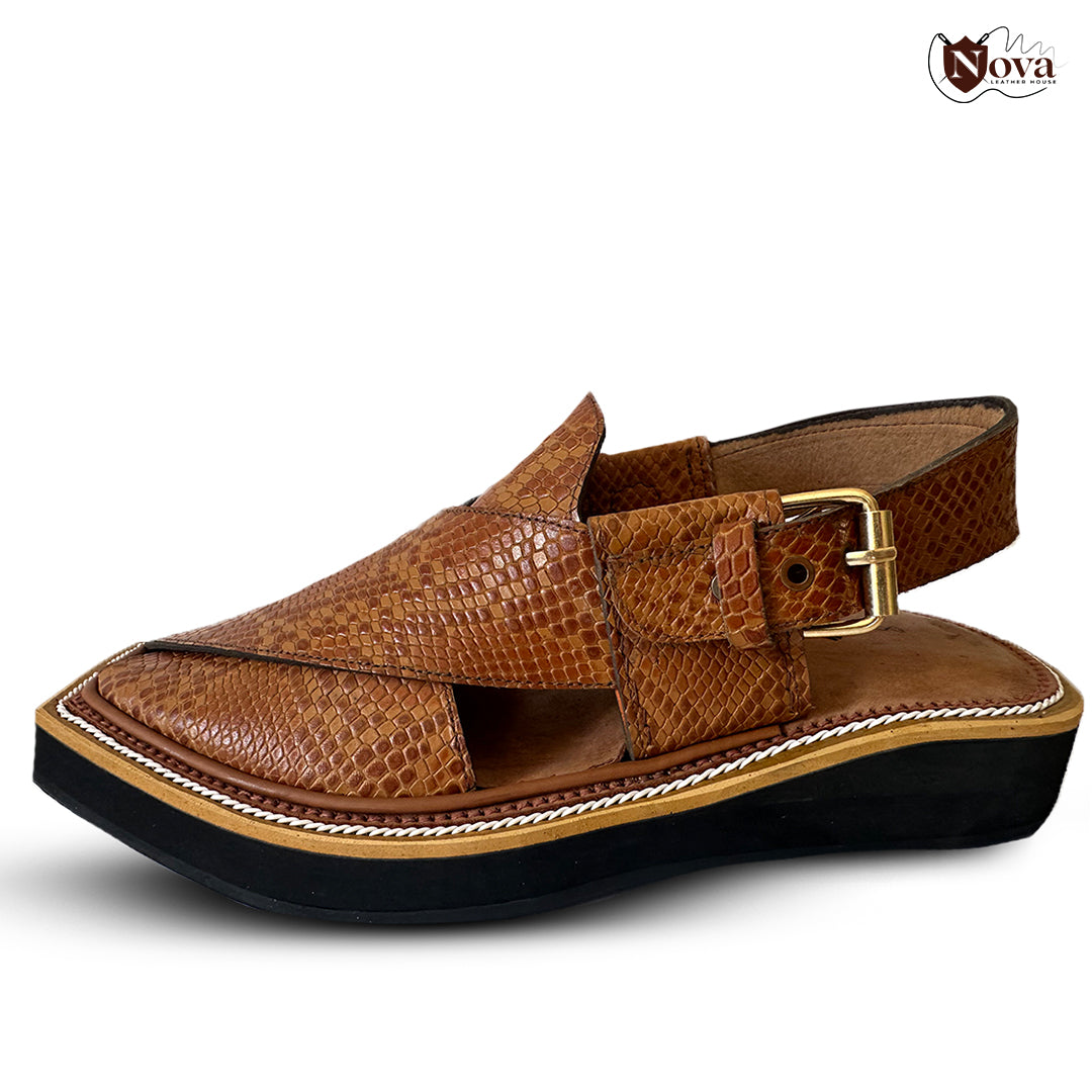 Snake Leather Kaptaan Chappal