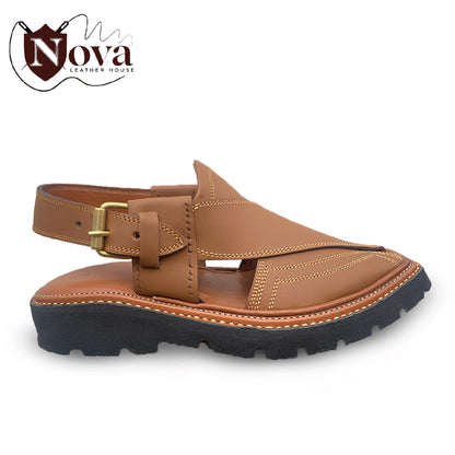 Special Vibram Charsadda Handmade Peshwari Captaan Chappal 👑