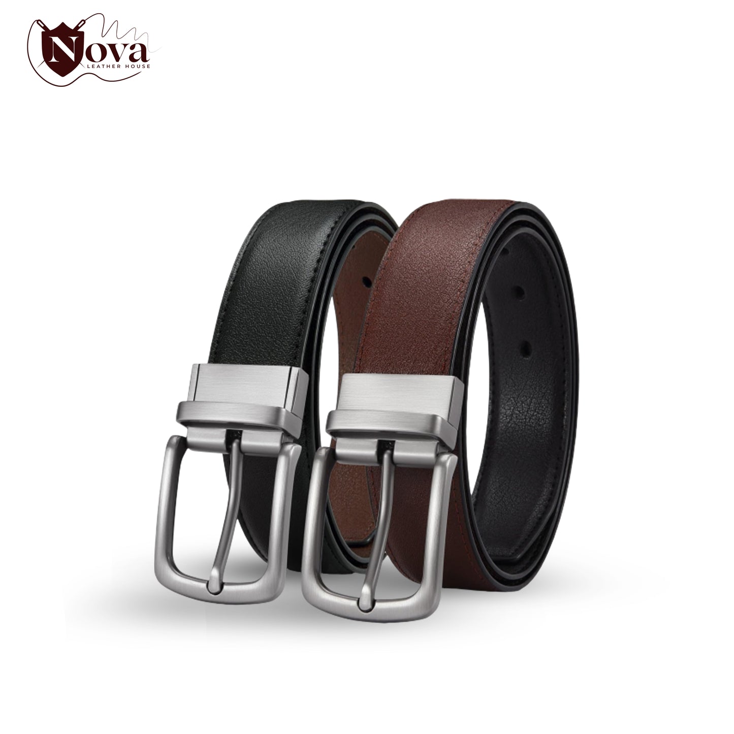 Two-in-one Reversible Leather belt